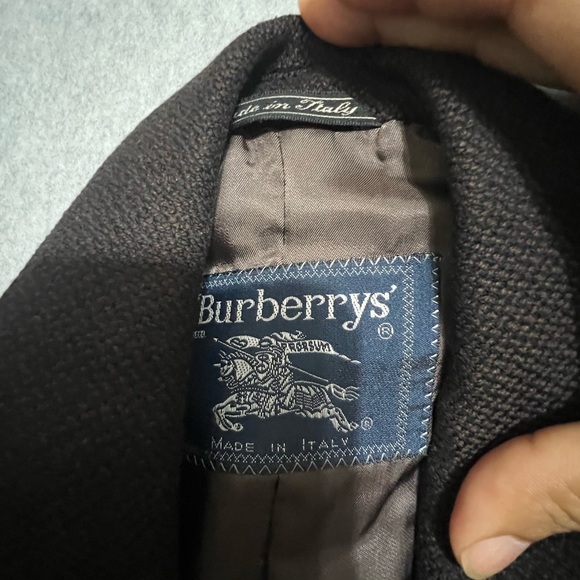 Vintage Burberrys Wool Cashmere Blazer Womens Brown 6 - Picture 4 of 11